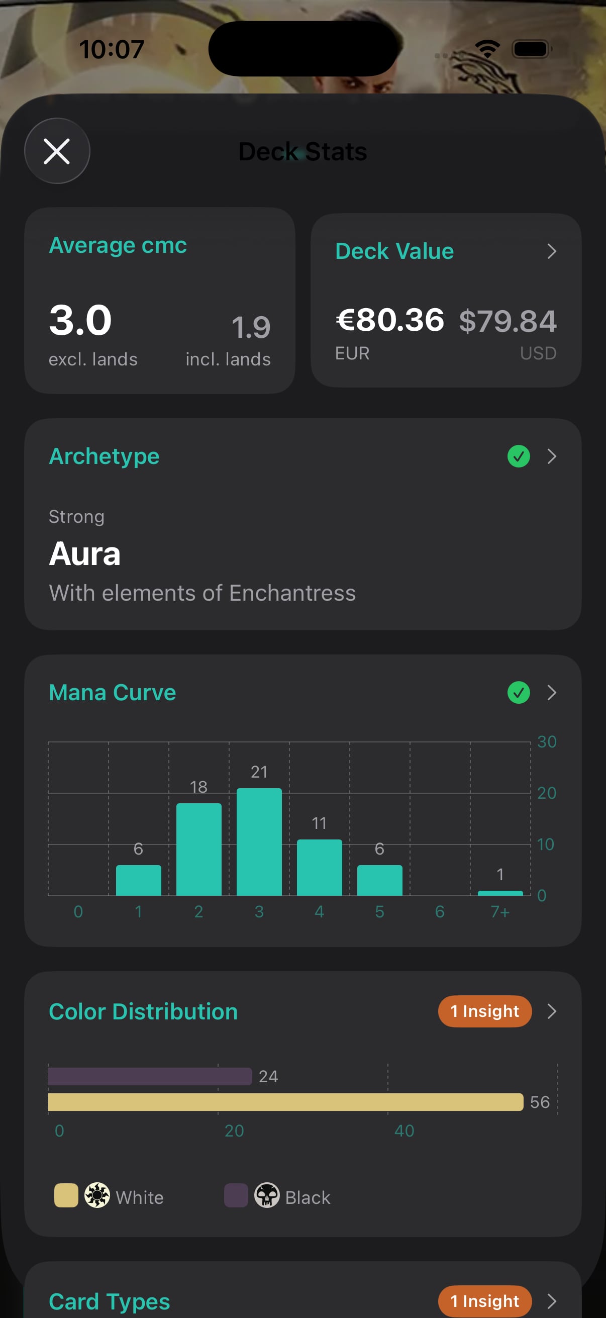 Scrollrack deck statistics and build insights